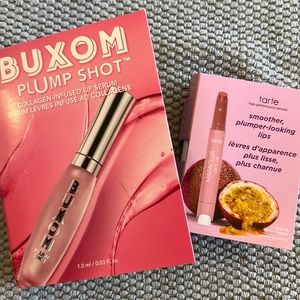 Lip Plumper Bundle Buxom Plump Collagen-infused serum Tarte juicy lip sample